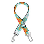 Turquoise Native American Pattern Print Dog Seat Belt
