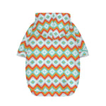 Turquoise Native American Pattern Print Dog Zip Up Hoodie