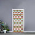 Turquoise Native American Pattern Print Door Sticker