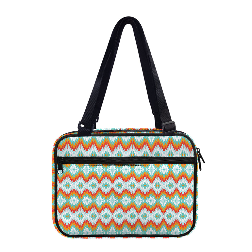 Turquoise Native American Pattern Print Double Strap Bible Bag