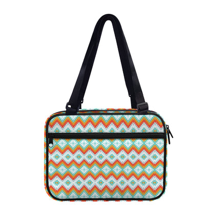 Turquoise Native American Pattern Print Double Strap Bible Bag