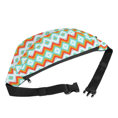 Turquoise Native American Pattern Print Fanny Pack