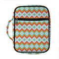 Turquoise Native American Pattern Print Front Pocket Bible Bag