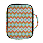 Turquoise Native American Pattern Print Front Pocket Bible Bag