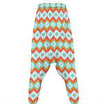 Turquoise Native American Pattern Print Hammer Pants