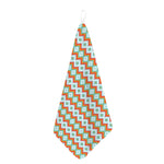Turquoise Native American Pattern Print Hand Towel