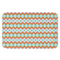 Turquoise Native American Pattern Print Indoor Door Mat