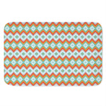 Turquoise Native American Pattern Print Indoor Door Mat
