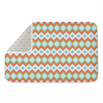 Turquoise Native American Pattern Print Indoor Door Mat