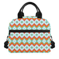 Turquoise Native American Pattern Print Insulated Lunch Bag