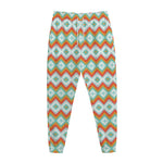 Turquoise Native American Pattern Print Jogger Pants