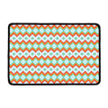 Turquoise Native American Pattern Print Kitchen Mat