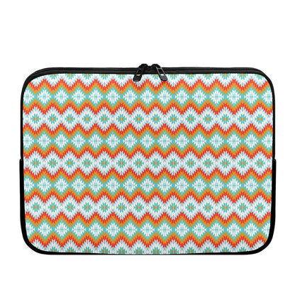Turquoise Native American Pattern Print Laptop Sleeve
