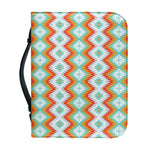 Turquoise Native American Pattern Print Leather Bible Cover