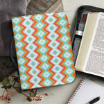 Turquoise Native American Pattern Print Leather Bible Cover