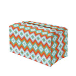 Turquoise Native American Pattern Print Leather Tissue Box Cover