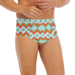 Turquoise Native American Pattern Print Men's Briefs
