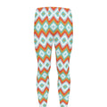 Turquoise Native American Pattern Print Men's Leggings