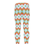 Turquoise Native American Pattern Print Men's leggings