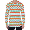 Turquoise Native American Pattern Print Men's Long Sleeve T-Shirt