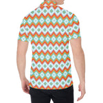 Turquoise Native American Pattern Print Men's Shirt