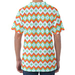 Turquoise Native American Pattern Print Men's Velvet T-Shirt