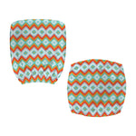 Turquoise Native American Pattern Print Office Chair Cover