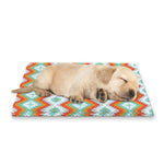 Turquoise Native American Pattern Print Pet Cooling Mat Cover