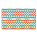 Turquoise Native American Pattern Print Polyester Doormat