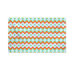 Turquoise Native American Pattern Print Polyester Flag