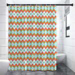 Turquoise Native American Pattern Print Premium Shower Curtain