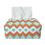 Turquoise Native American Pattern Print Rectangle Tissue Box Cover