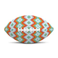 Turquoise Native American Pattern Print Rugby Ball