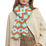 Turquoise Native American Pattern Print Scarf