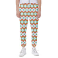 Turquoise Native American Pattern Print Joggers