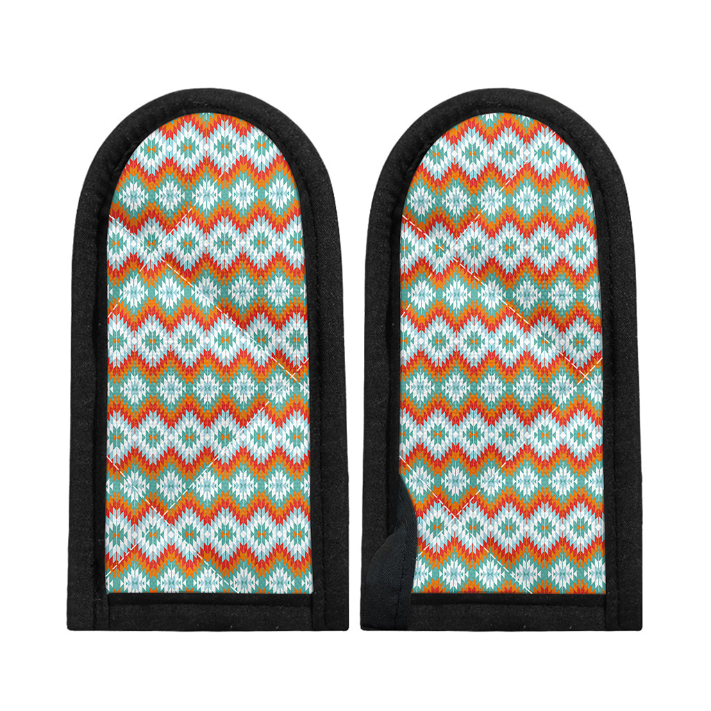 Turquoise Native American Pattern Print Skillet Handle Cover