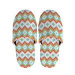Turquoise Native American Pattern Print Slippers