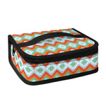 Turquoise Native American Pattern Print Small Lunch Bag
