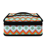 Turquoise Native American Pattern Print Small Lunch Bag