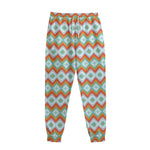 Turquoise Native American Pattern Print Sweatpants