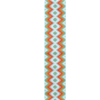 Turquoise Native American Pattern Print Table Runner