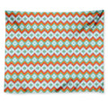 Turquoise Native American Pattern Print Tapestry