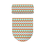 Turquoise Native American Pattern Print Toilet Lid And Tank Cover Set