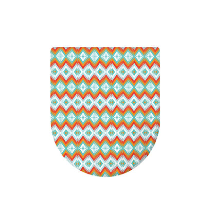 Turquoise Native American Pattern Print Toilet Lid Cover