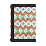 Turquoise Native American Pattern Print Trifold Wallet