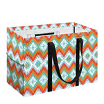 Turquoise Native American Pattern Print Utility Tote Bag