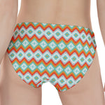 Turquoise Native American Pattern Print Women's Panties