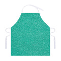 Turquoise (NOT Real) Glitter Print Adjustable Apron