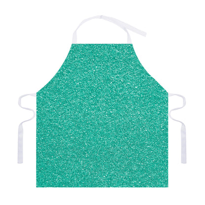 Turquoise (NOT Real) Glitter Print Adjustable Apron