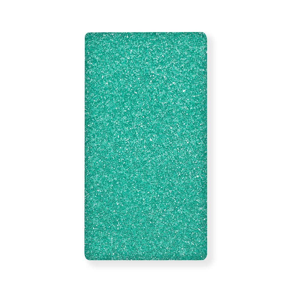 Turquoise (NOT Real) Glitter Print Baby Crib Sheet